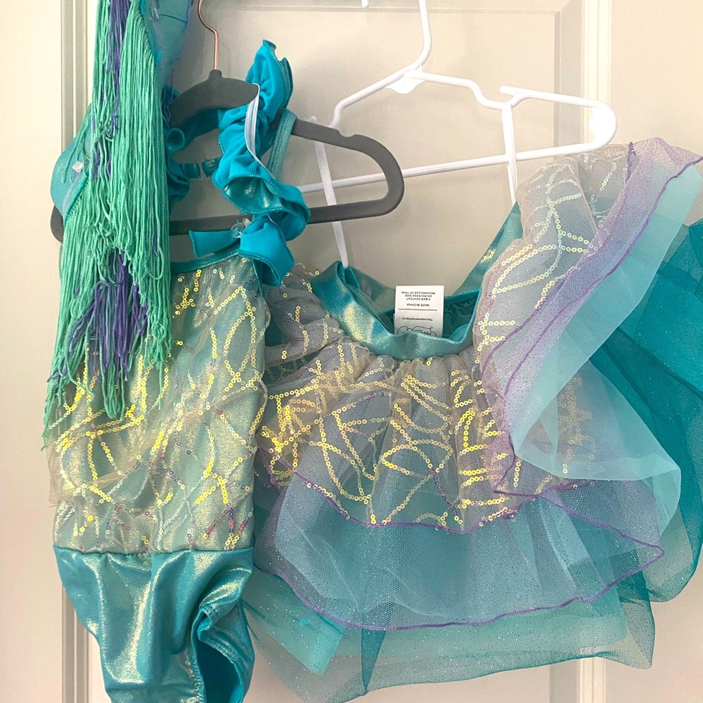 Mermaid inspired dance costume.